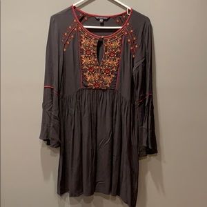 American Eagle Belle Sleeve Embroidered Dress